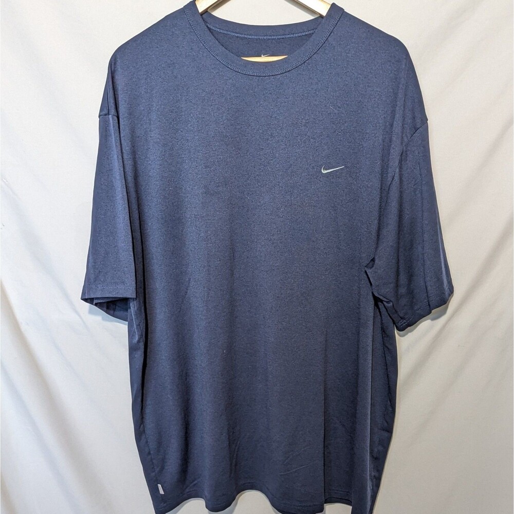 Nike Dri Fit T Shirt Blue Short Sleeve Athletic Running Training Men’s XXL
